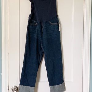 Indigo Blue Cropped Maternity Jeans